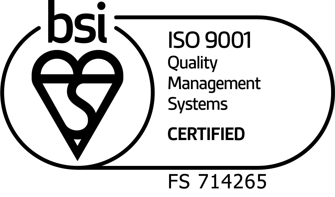 ISO 9001 logo.